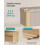 Foldable Storage Ottoman - Fabric - Camel Brown - Multi-Functional Foot Rest with Storage 4