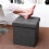 Storage Ottoman - Linenette - Dark Grey - Folding and Versatile Design 4