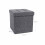Storage Ottoman - Linenette - Dark Grey - Folding and Versatile Design 7