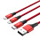 UNITEK C4049RD USB cable 1.2 m USB A USB C/Micro-USB B/Lightning Red 2