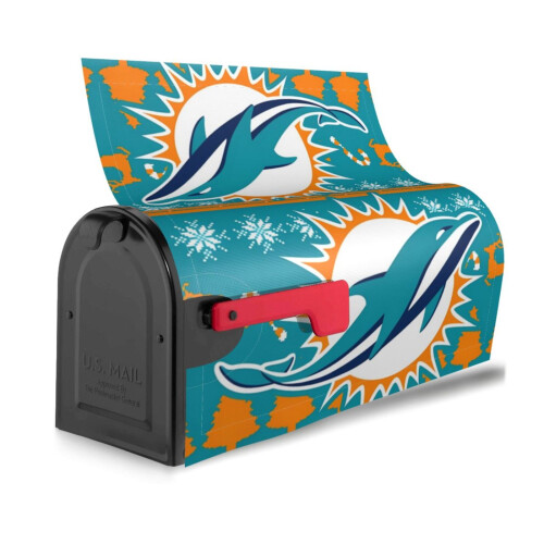 Dolphins Team Mailbox Cover Magnetic Protective Cover 1