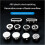 Sink Overflow Cover Rings with Filter 6 Pieces Flat Hollow 4