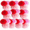 Paper Pom Poms Party Decor Kit Multicolor 12" 30PCS 6