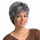 Transparent Lace Frontal Wig Silver White Short Straight 6