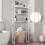 Over Toilet Storage Shelf White 3-Tier 3