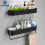 Aluminum bathroom shelf matte black 1 pack 2