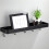 Bathroom shelf wall-mounted black towel and shampoo rack 4