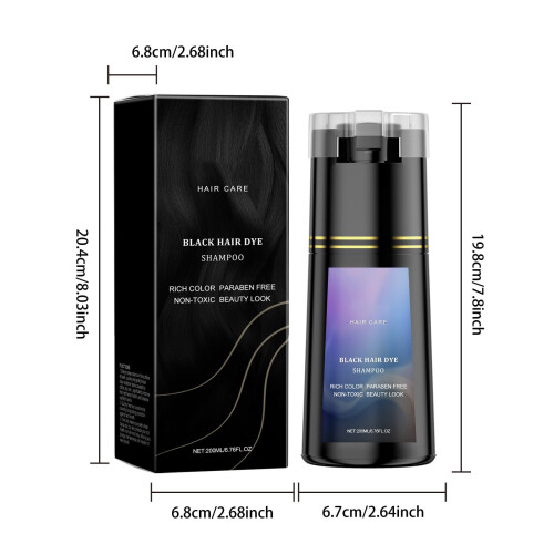 Hair Dye Shampoo for Color Coverage, 200ml 1