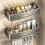 Aluminum wall-mounted shelf bathroom storage rack 30cm 3