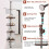Corner Shower Caddy Black 32-122 in Adjustable 4-Tier 3