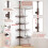 Corner Shower Caddy Black 32-122 in Adjustable 4-Tier 6