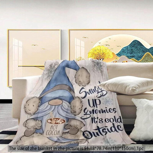 Gnome Flannel Blanket Soft Comfortable150x200cm 2
