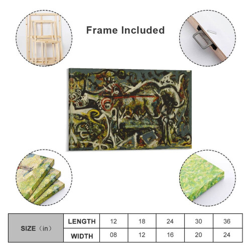 Affiche murale abstraite de Jackson Pollock, 20 x 30 cm (08 x 12 pouces) 1