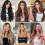 Curly Synthetic Wig Dark Brown 26 Inch Middle Part 6