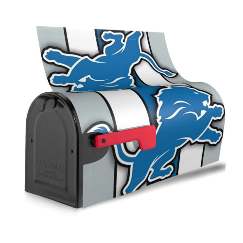 Lions Team Mailbox Cover Magnetic Protective Cover 1
