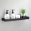 Bathroom corner shelf wall-mounted black aluminum 5
