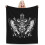 Manta Butterfly Dagger em preto e branco, 152 x 127 cm (60 x 50 polegadas) 2