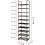Metal stackable shoe rack 3-tier black 8