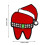 Kerstbeerbroche van legering en emaille, 3x3 cm 3
