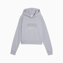 Puma ELEVATED GRAPHIC CROPPED TR dame sweatshirt grå 68950020 r M