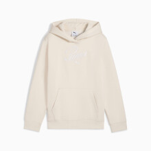 Puma ESS SCRIPT FL hættetrøje til piger, beige, 68872887, størrelse 152