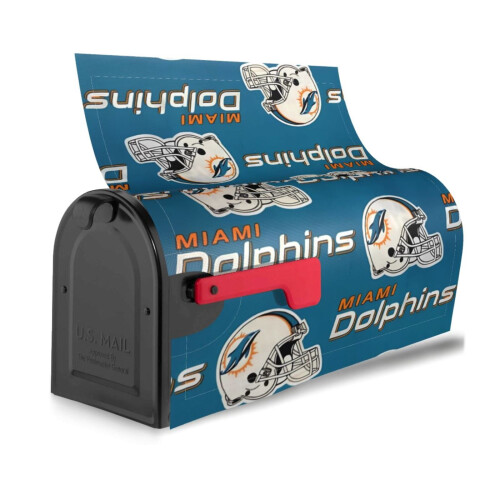 Dolphins Team Mailbox Cover Magnetic Protective Cover 1