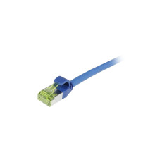 Patchkabel RJ45, CAT6A 500Mhz,  3m, blau, S-STP(S/FTP), slimline rund d=4,5mm, TPE/LSZH(Superflex), AWG28, mit CAT7 Rohkabel, Synergy 21