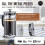Cafetière à piston 34 oz en acier inoxydable 304 avec 2 2