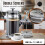 Cafetière à piston 34 oz en acier inoxydable 304 avec 2 3