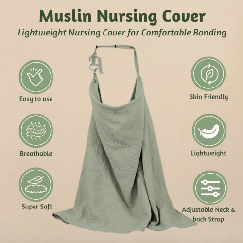 IDYLLICA ammetrekk i muslin, justerbart forkle 1