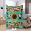 Manta de flanela com estampa de girassol e leopardo, 127 x 152 cm (50 x 60 polegadas) 4