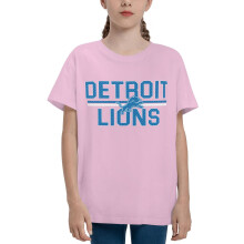 Camiseta de manga curta juvenil DET Lions com logotipo esportivo