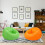 Oppustelig campingstol, foldbar, doven sofa, 2 stk. 2