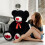 Urso de pelúcia de 43 polegadas com coração vermelho 3