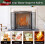 Fireplace Screen3-Panel Foldable Wrought Iron Black 5