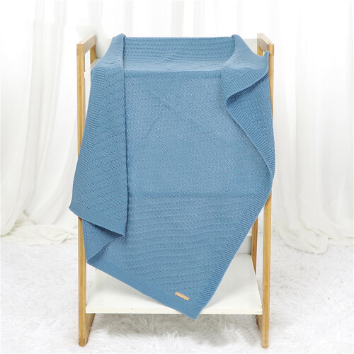 Couverture bébé tricotée unie automne hiver 1