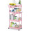 Rolling Storage Cart Mint Green 4-Tier with 3 Cups 4 Hooks 8