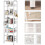 White 4-Tier Bookshelf with Rust-Resistant Metal Frame 8