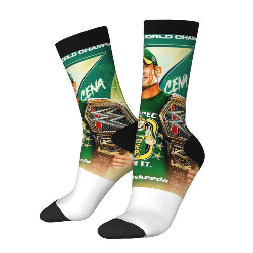 John Cena Κάλτσες Unisex με τρισδιάστατη εκτύπωση και διασκεδαστικό φόρεμα 1 ζευγάρι 1