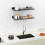 Rafturi de perete rezistente, negre, 23,5"x12", pachet de 2 5