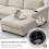 LUCKHAO Chenille U-Shaped Sectional Sofa 119x67 inch 5