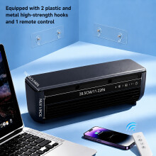 (Gray) Portable Semiconductor Air Conditioner With Humidifier - Personal Cooling Fan For Every Location - Wall Mount Or Carry - White Or