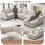 LUCKHAO Chenille U-Shaped Sectional Sofa 119x67 inch 6