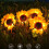 Solar Garden Stake Lights Sunflower Design 2PCS 3