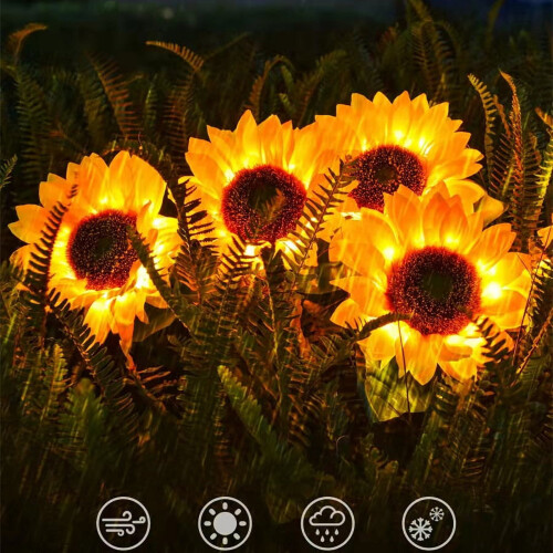 Solar Garden Stake Lights Sunflower Design 2PCS 2