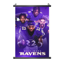 Ravens Football Wall Art PVC Black Axis 3 Sizes