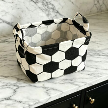 Home Underwear And Socks Rack/blue Bathroom Sundries Storage Rack/bedroom Wardrobe Storage/thick Foldable Football Pattern Basket/