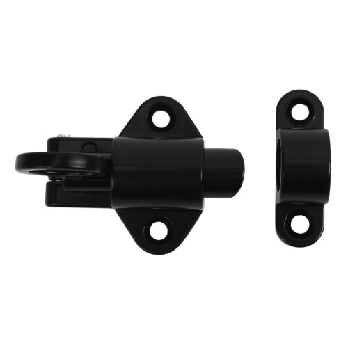2X Aluminum Alloy Security Automatic Window Gate Lock Spring Bounce Door Bolt , Black