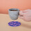 Set di 6 sottobicchieri in pelle con axolotl 7