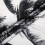 White tapestry wall hanging with black and white palm 6